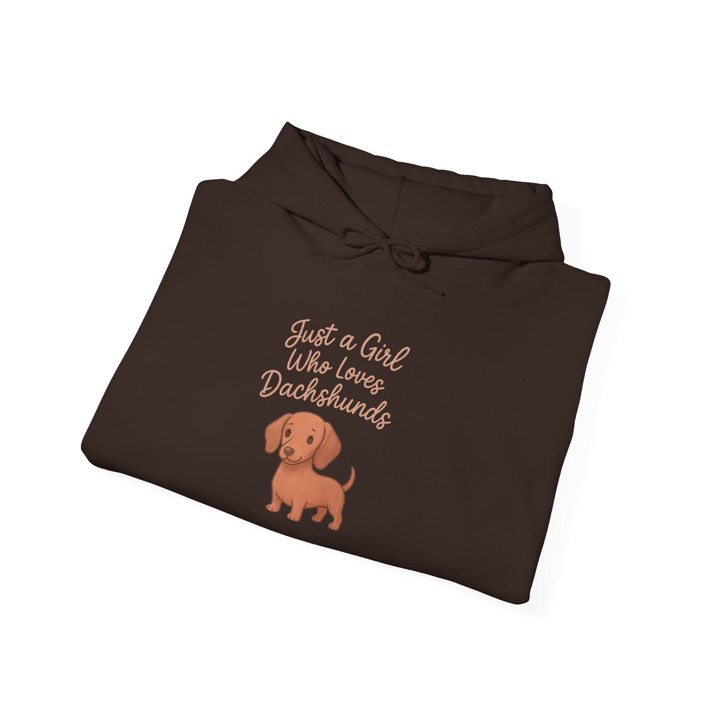Dachshund Lover Cozy Hoodie - "Just a Girl Who Loves Dachshunds"