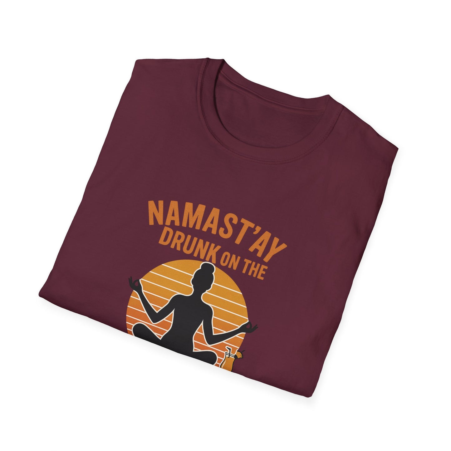 "Namast'ay Drunk on the Beach" Comedic Party Tee-Shirt
