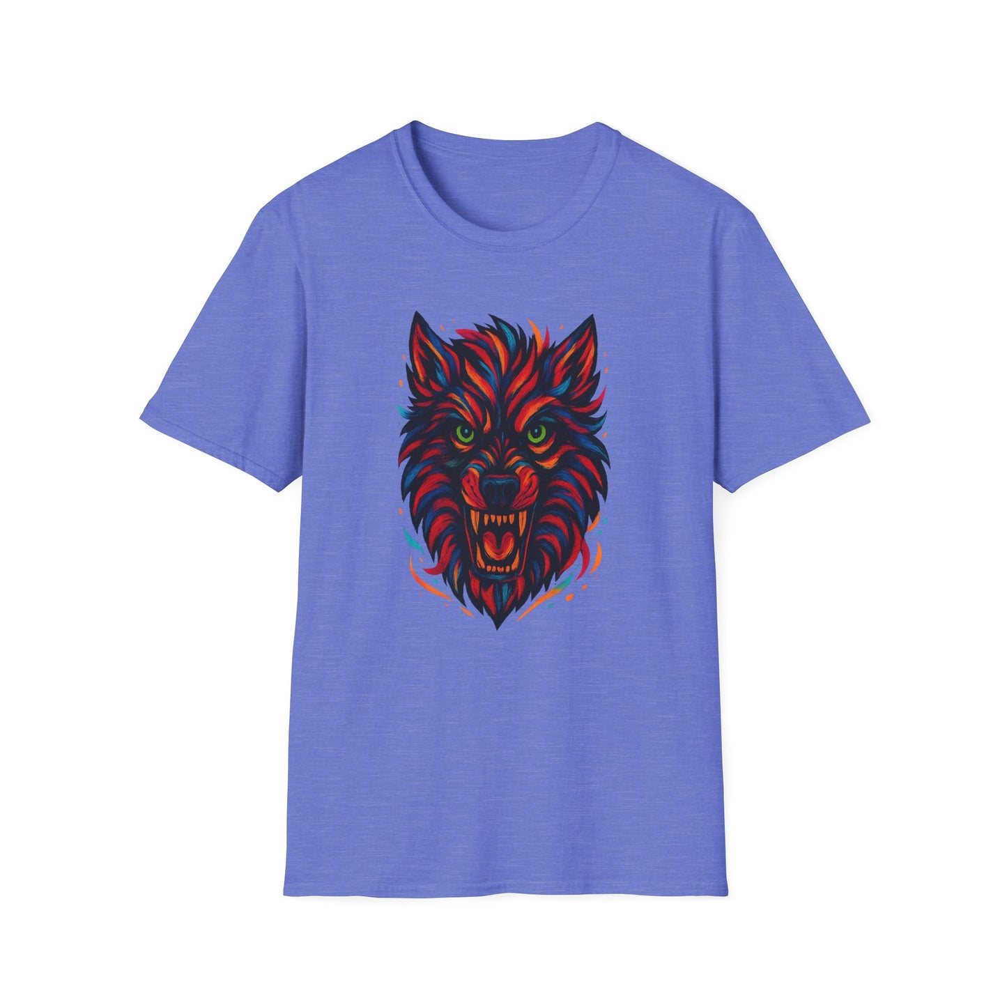 Colorful Werewolf Graphic Halloween Tee-Shirt
