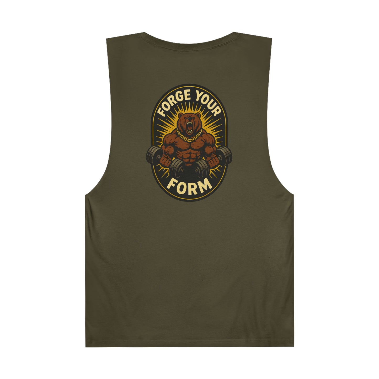 Grit Forge Athletics- "Forge Your Form" Motivational Gym Tank Top
