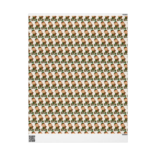 Christmas Elf Pattern Wrapping Paper