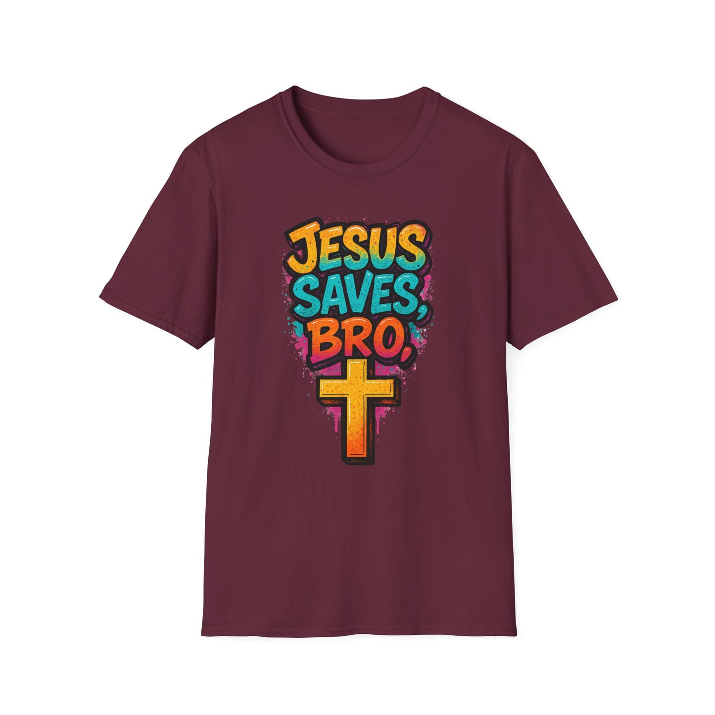 Jesus Saves, Bro Graphic Softstyle Tee-Shirt