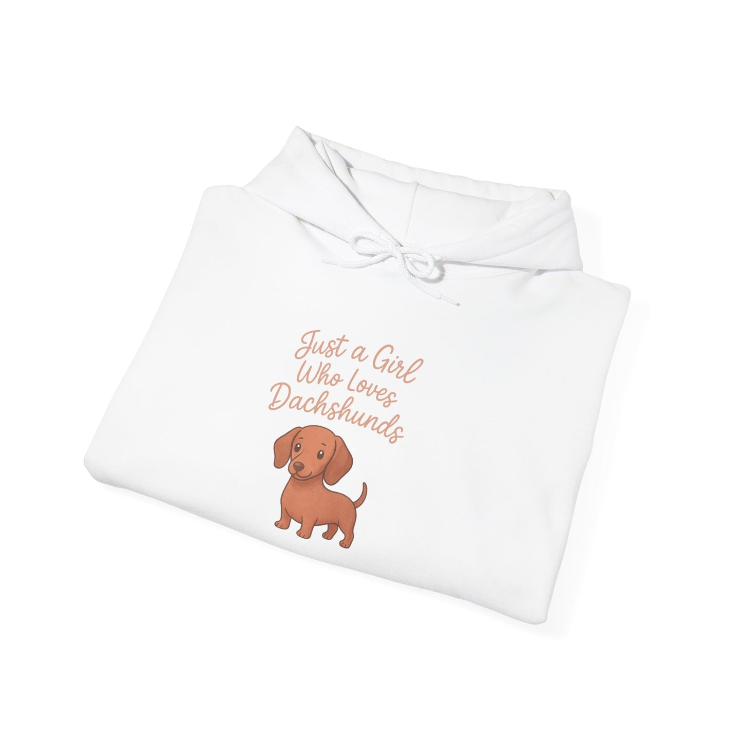 Dachshund Lover Cozy Hoodie - "Just a Girl Who Loves Dachshunds"
