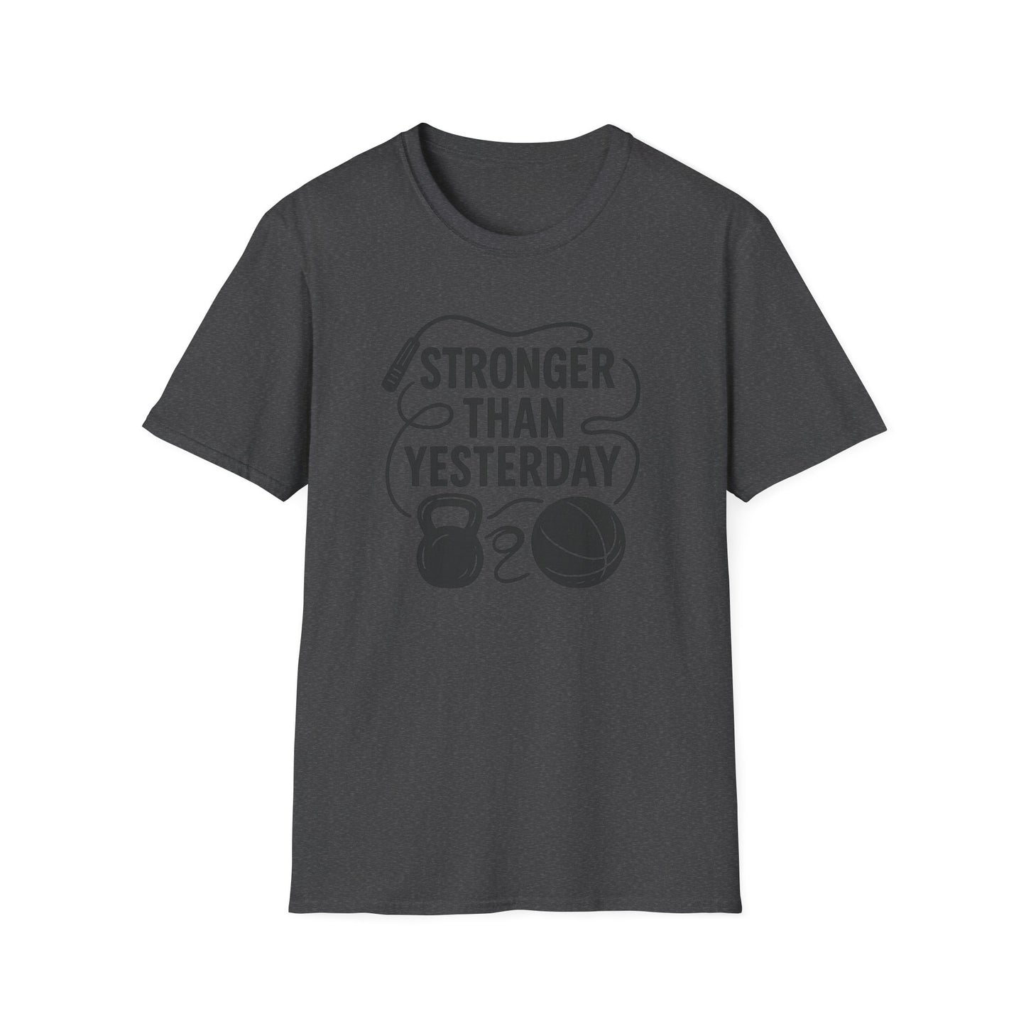 Grit Forge Athletics - "Stronger Than Yesterday" Softstyle Tee-Shirt for Him or Her