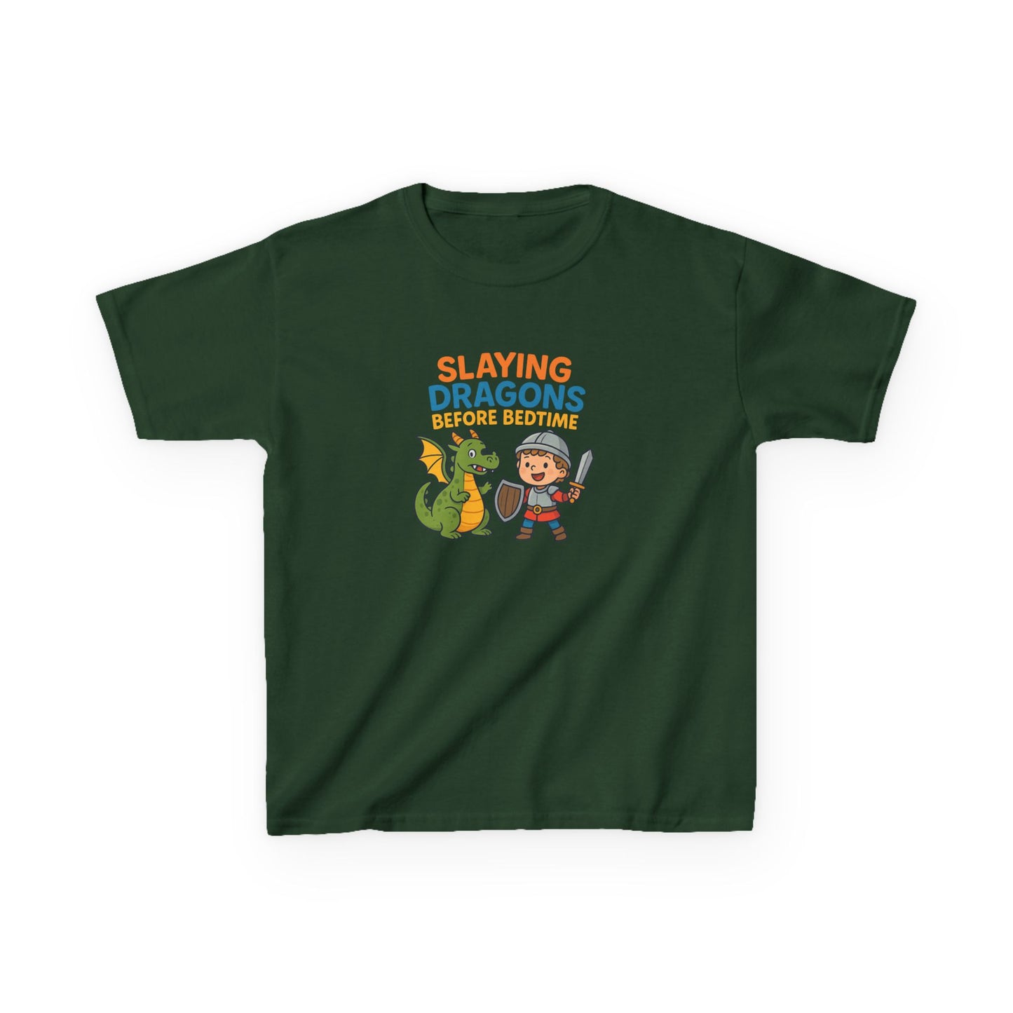 KIDS' "Slaying Dragons Before Bedtime" Fun and Adventurous T-Shirt
