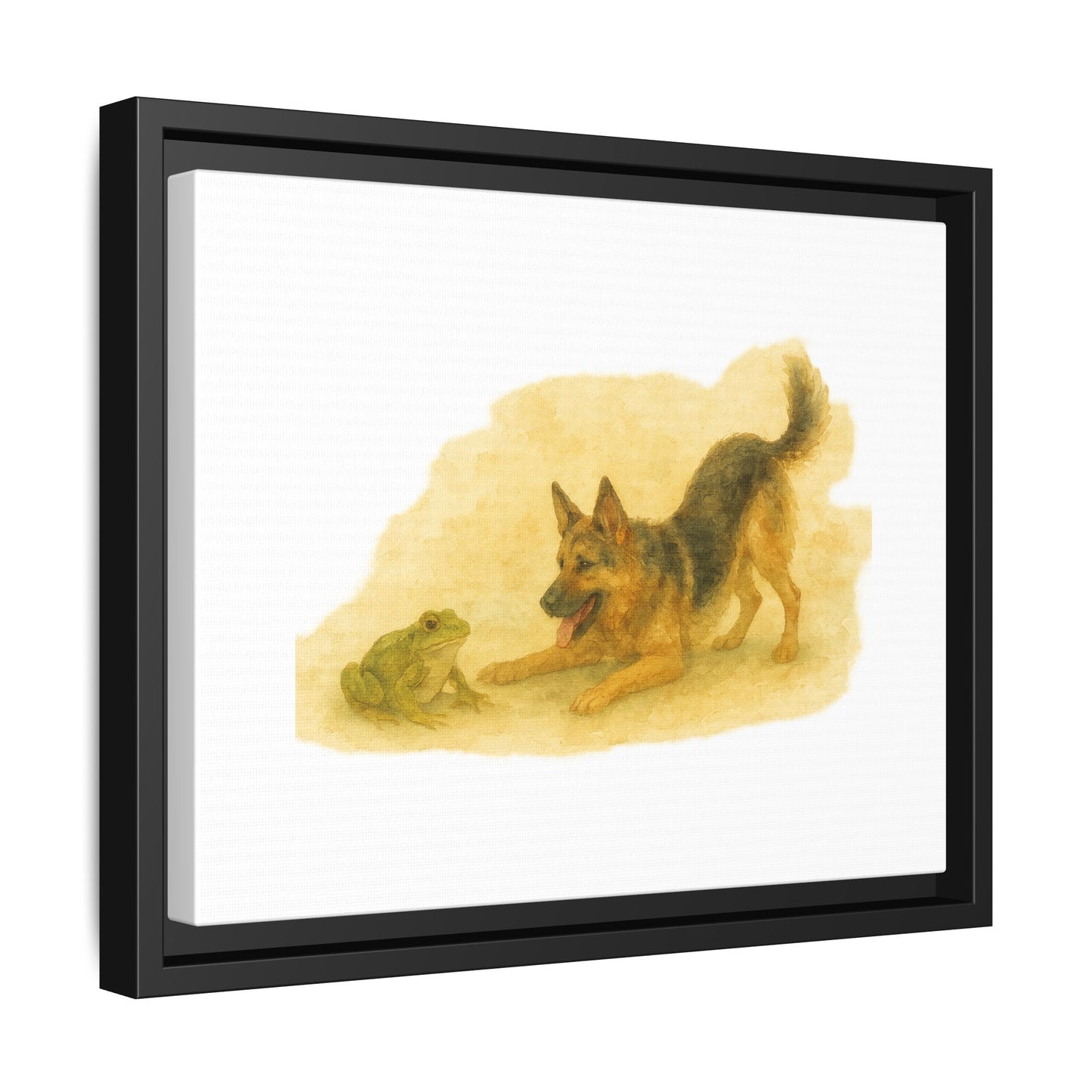 Whimsical Pet Art Canvas, Dog and Frog Framed Wall Decor, Perfect for Animal Lovers, Nursery Art, Gift for Homeowners, Unique [...]