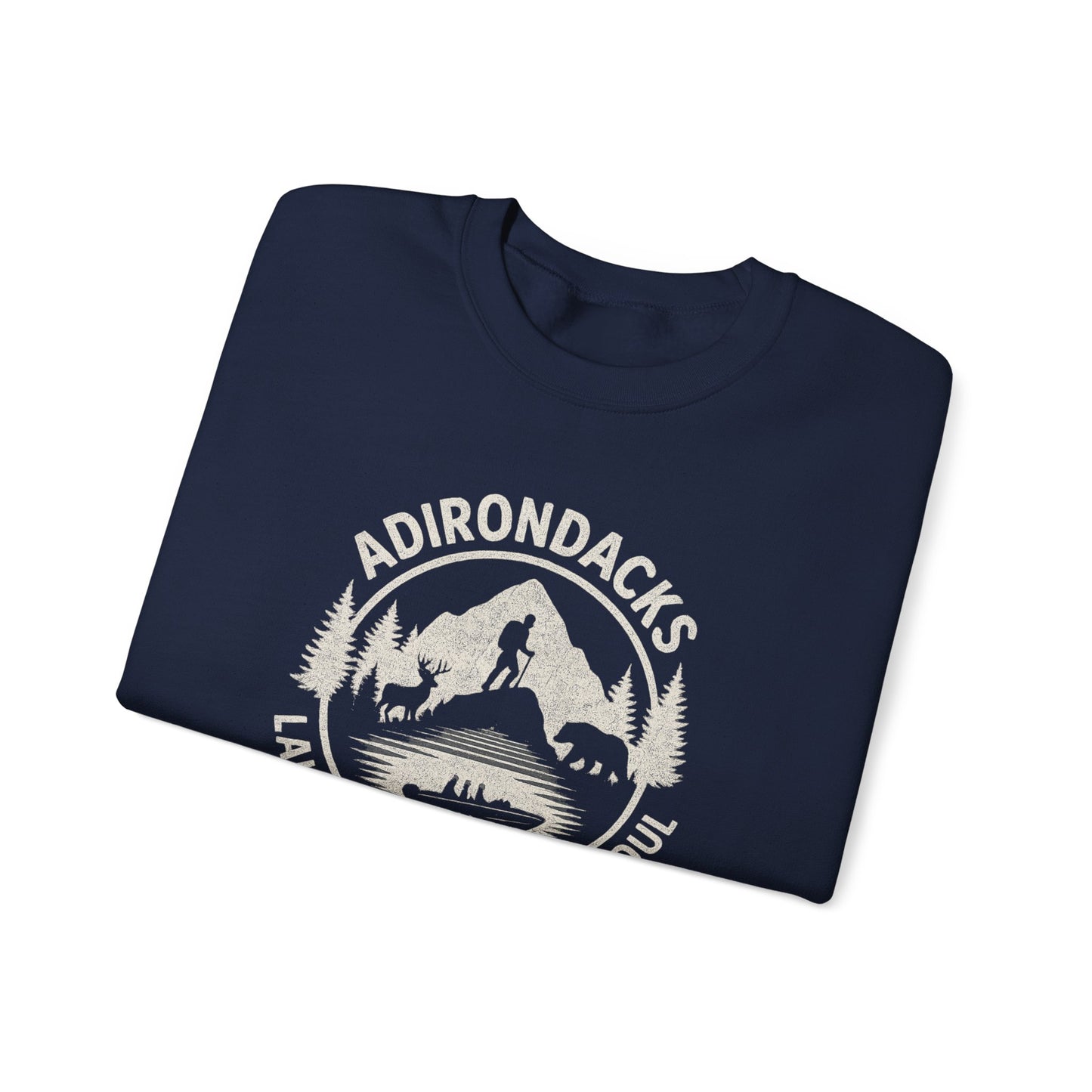 Cozy Adirondack Adventure Sweatshirt - "Lake Life, Mountain Soul"