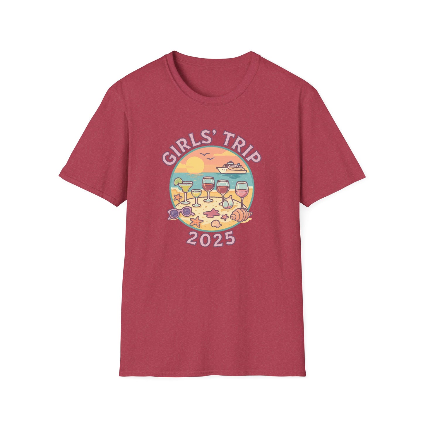 Girls' Trip 2025 Beach Vacation Softstyle Tee-Shirt
