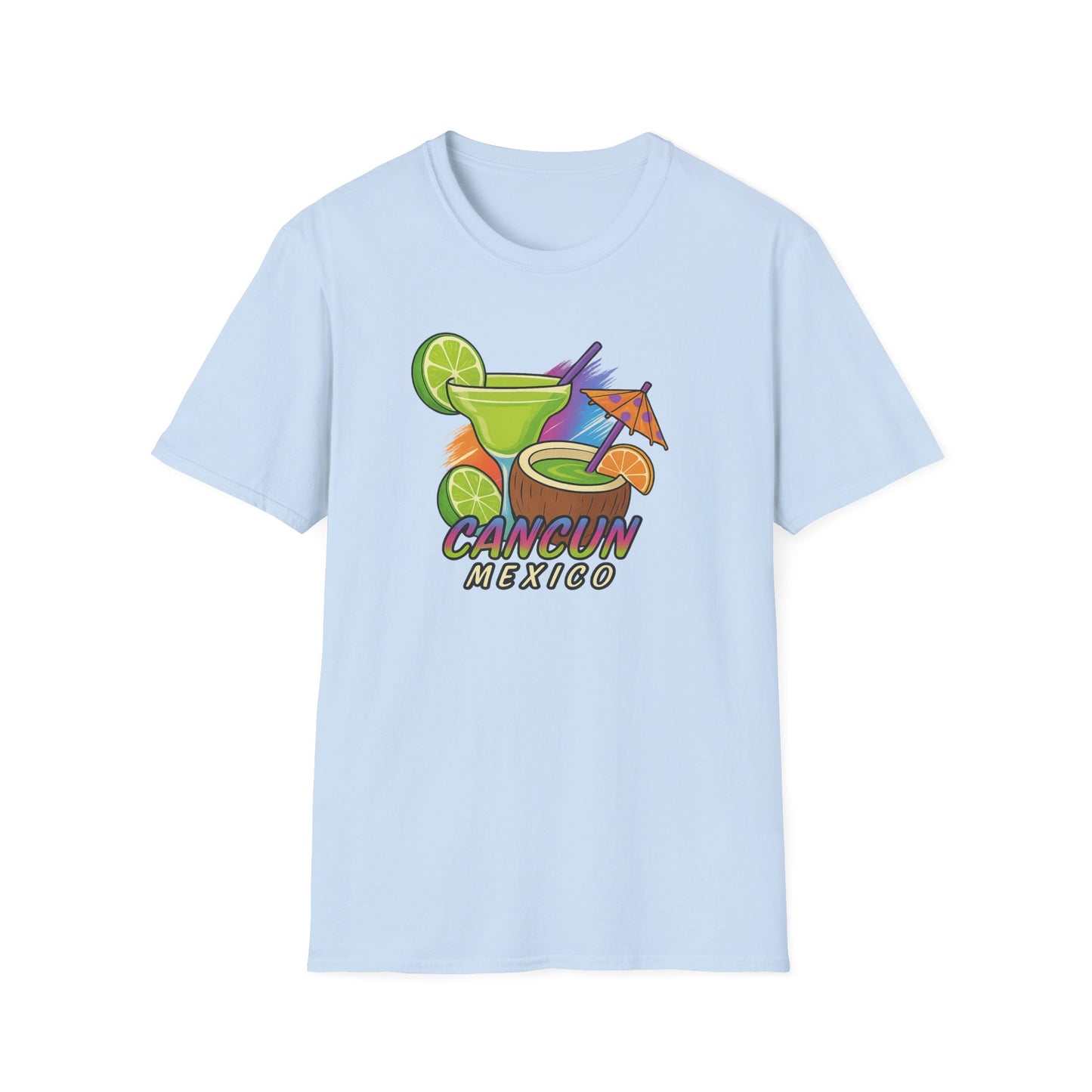 Cancun Beach Time, Cocktails, and Fun Tee-Shirt for Him or Her