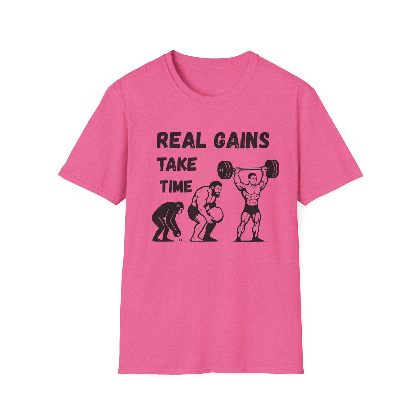 Grit Forge Athletics - "Real Gains Take Time" Motivational Tee