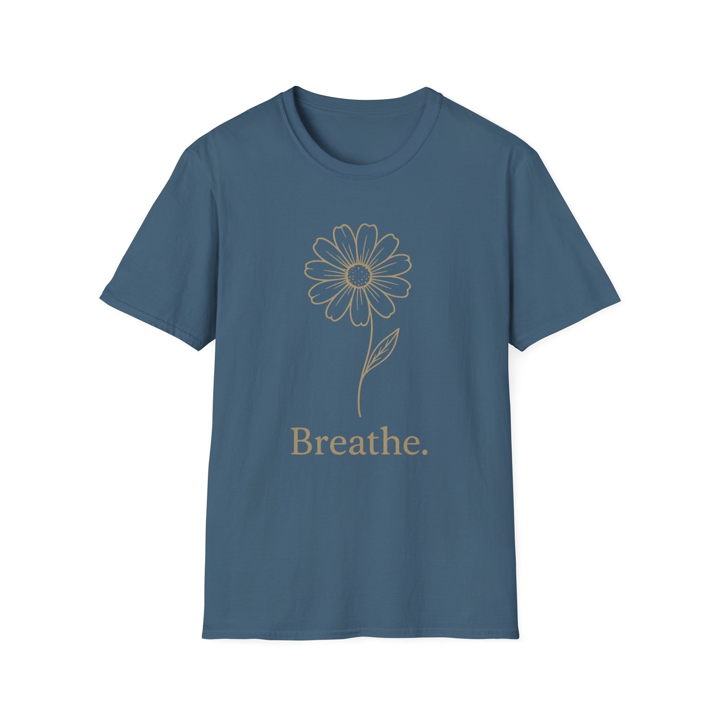 Breathe Floral Relaxed Fit Inspirational Tee-Shirt