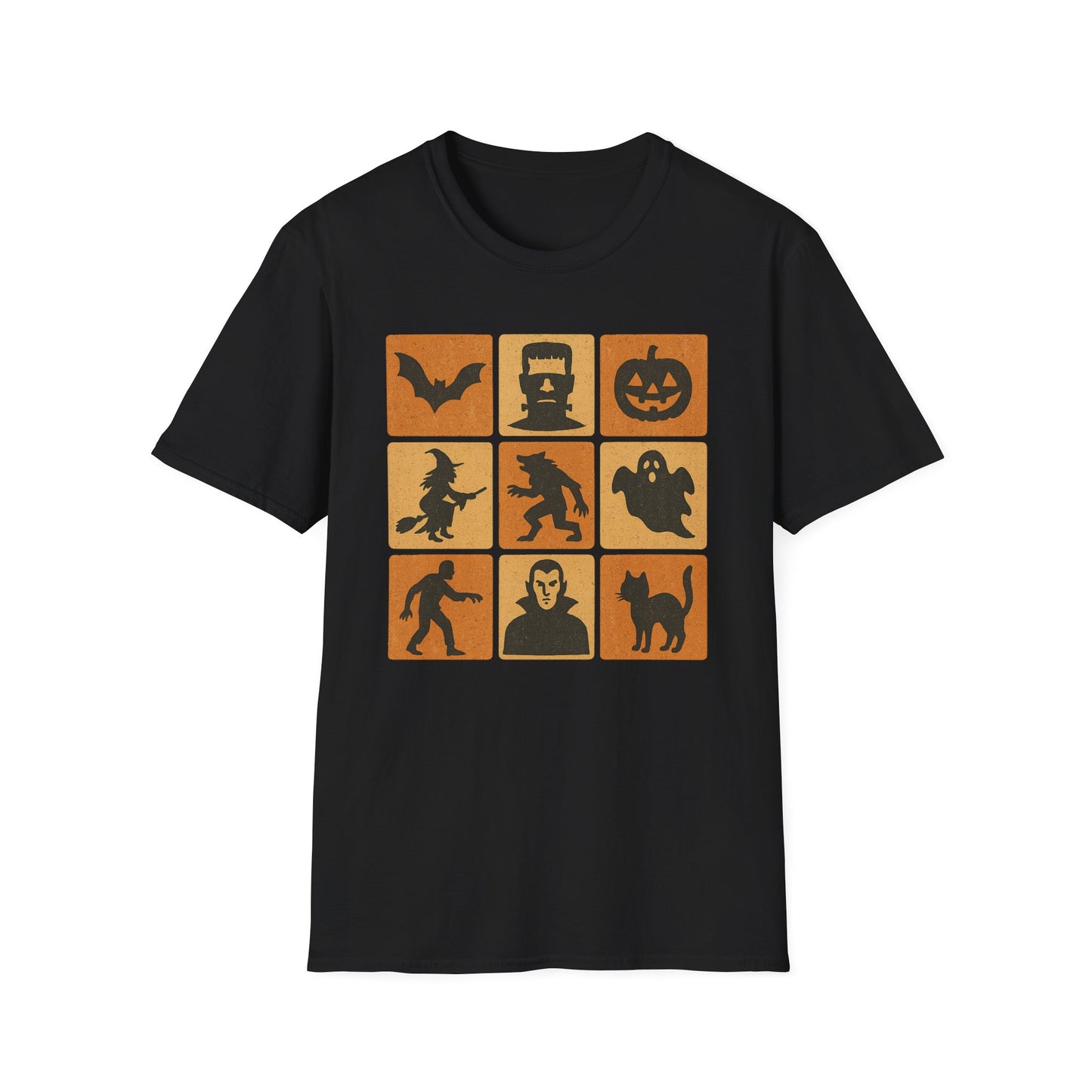 Halloween-Themed Monster Graphic Tee Shirt