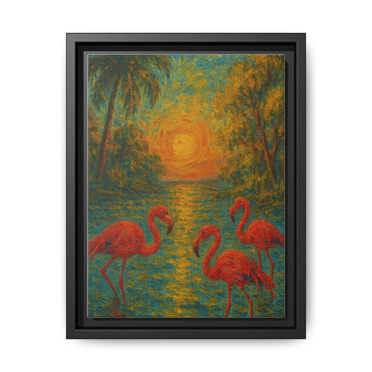Impressionist - Vibrant Flamingo Canvas Art Print, Tropical Wall Decor, Multi-Color Framed Artwork, Summer Vibes Home Decoration, Gift for Bird [...]