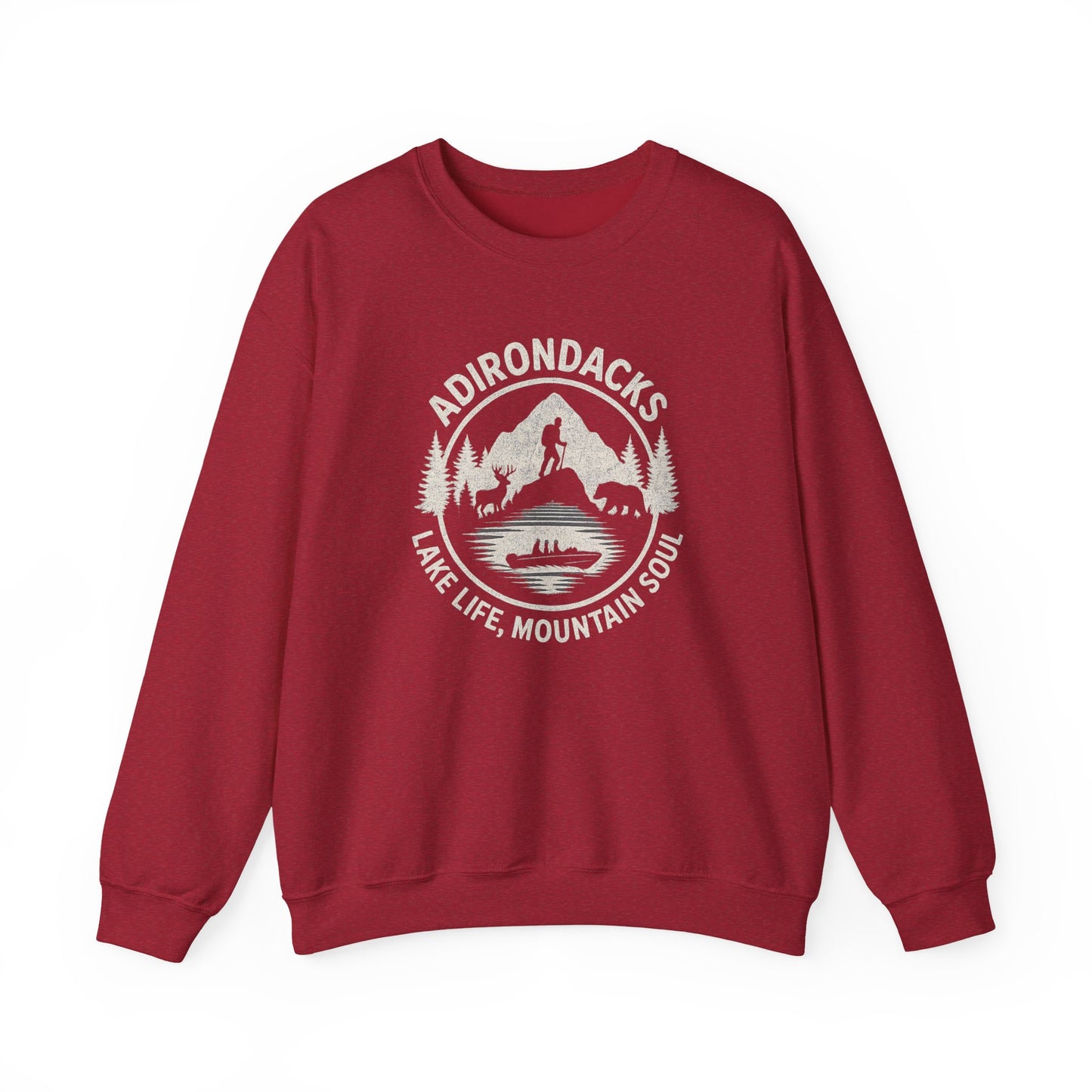 Cozy Adirondack Adventure Sweatshirt - "Lake Life, Mountain Soul"