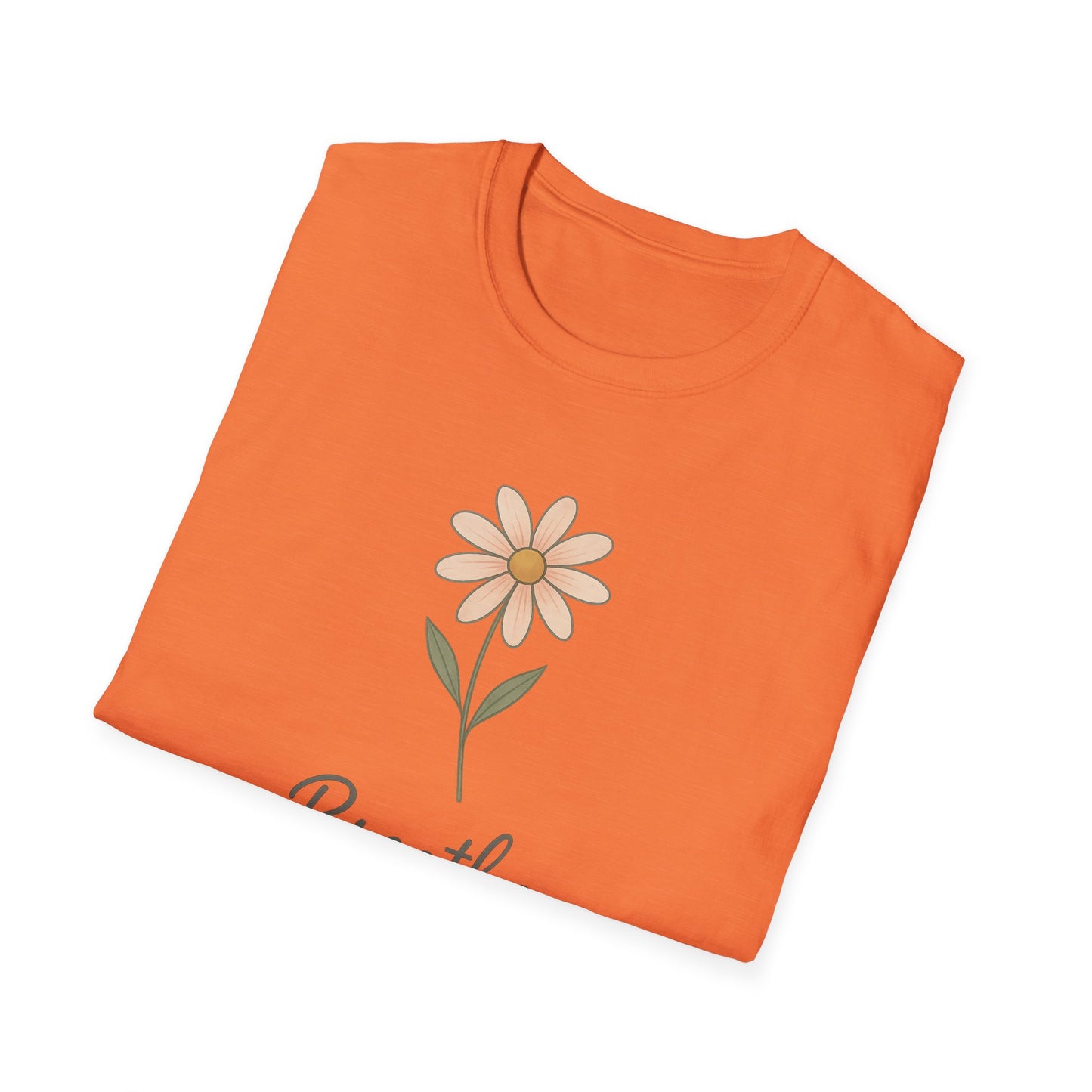Breathe Floral Relaxed Fit Inspirational Tee-Shirt
