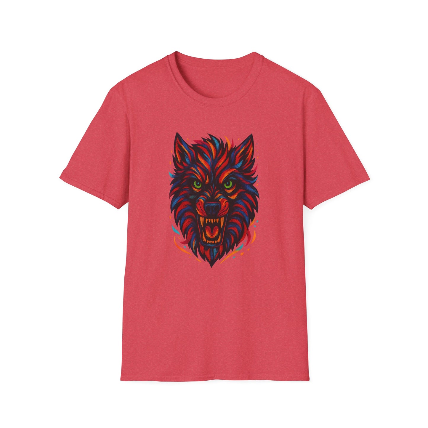 Colorful Werewolf Graphic Halloween Tee-Shirt