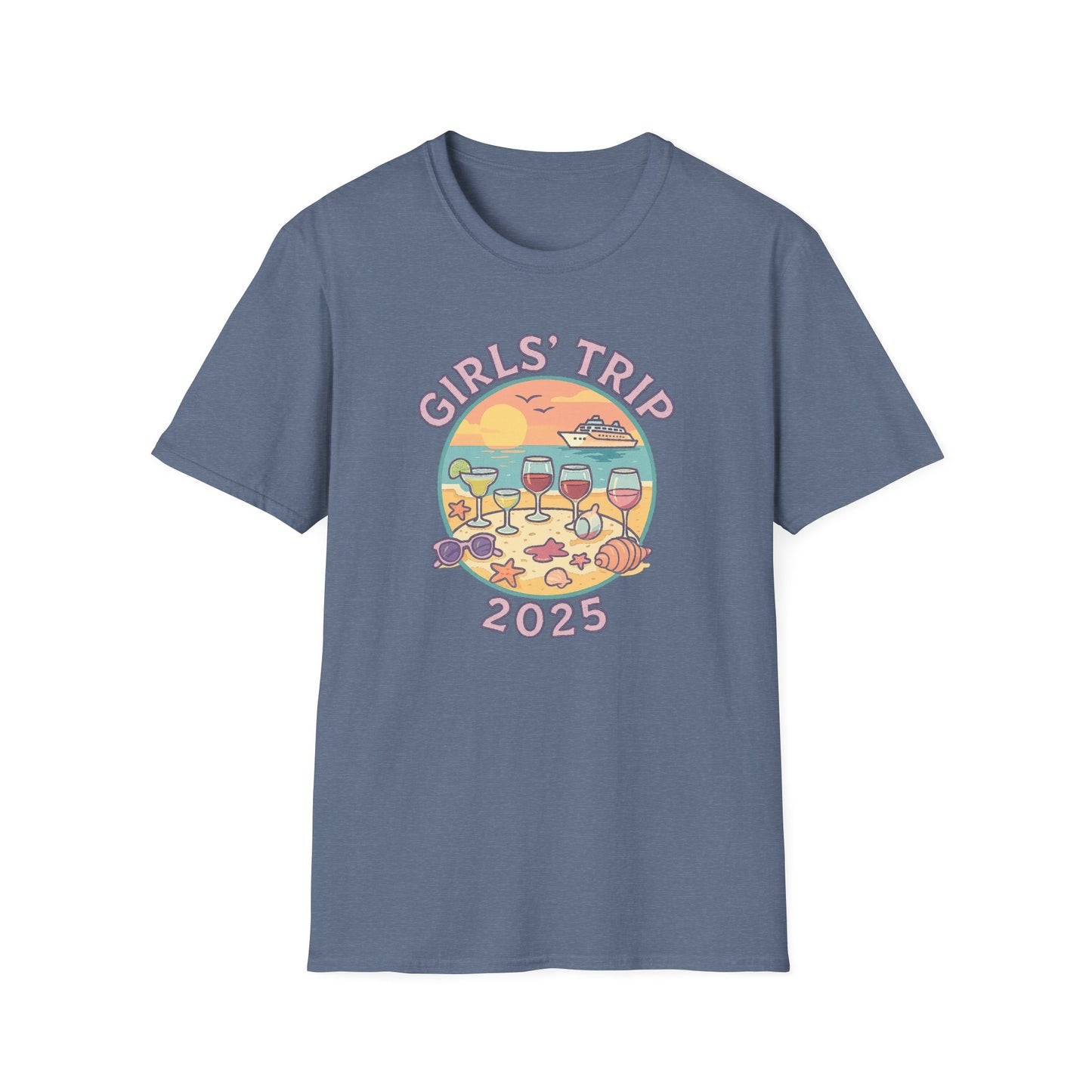 Girls' Trip 2025 Beach Vacation Softstyle Tee-Shirt