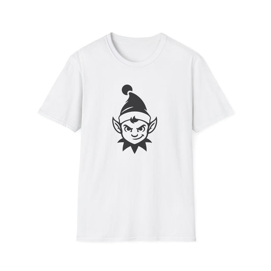 Elf Face T-Shirt — Cute Mischievous Christmas Elf Tee