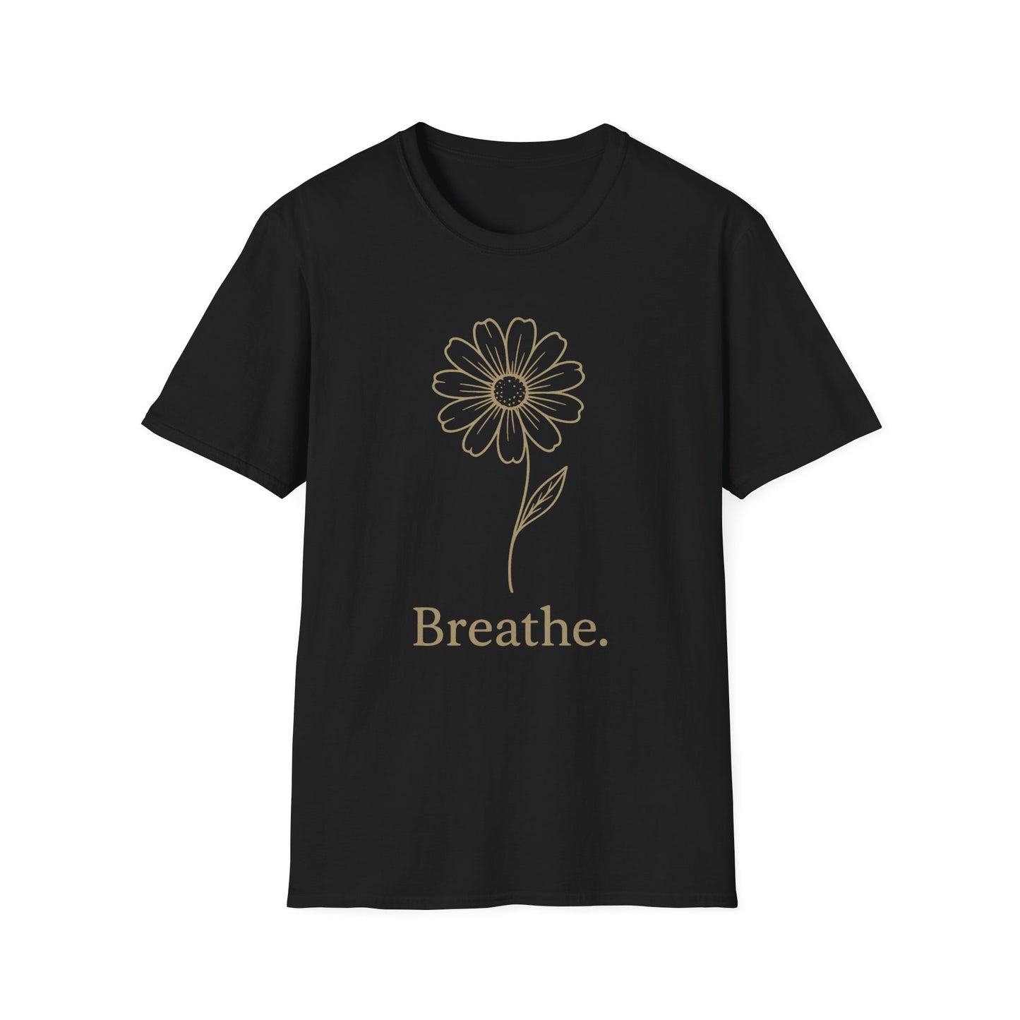 Breathe Floral Relaxed Fit Inspirational Tee-Shirt