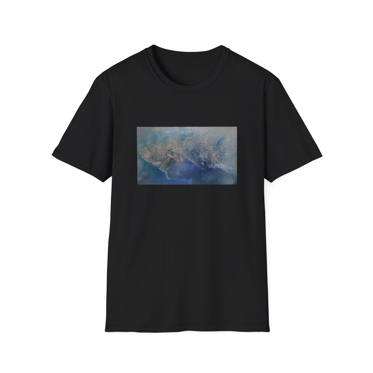 Ocean Impressionistic Fish Authentic Art Tee Shirt - "Nature's Wrath"