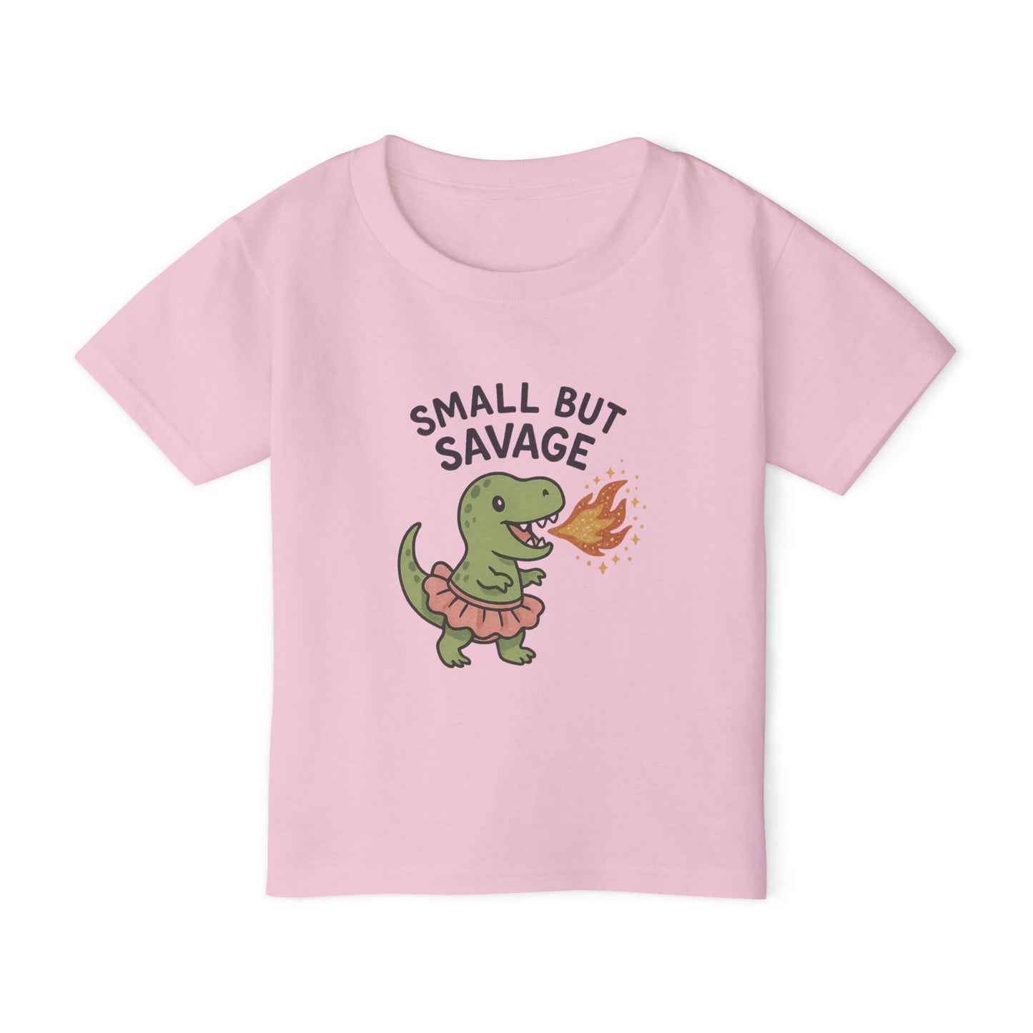 TODDLERS' "Small But Savage", Cute Dinosaur Tee