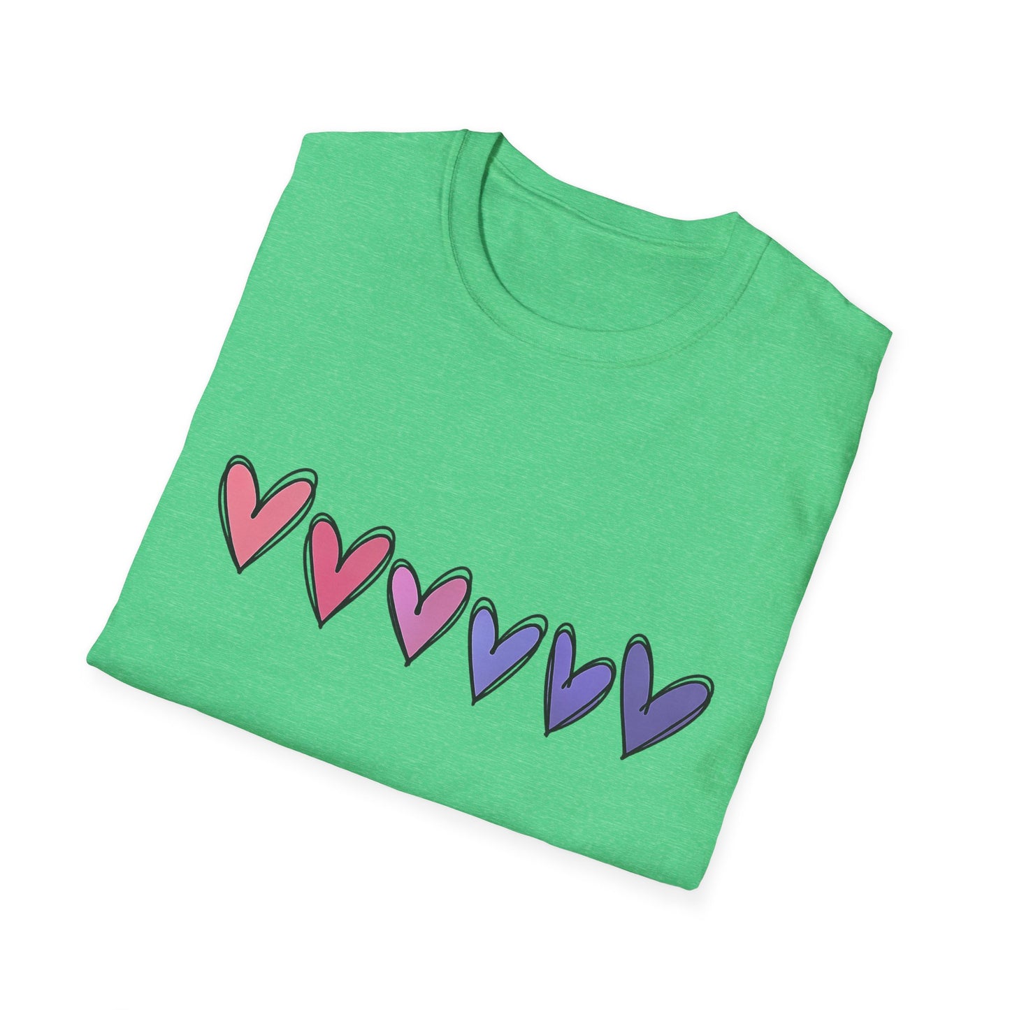 Cute Hearts Graphic Women's Softstyle Tee-Shirt