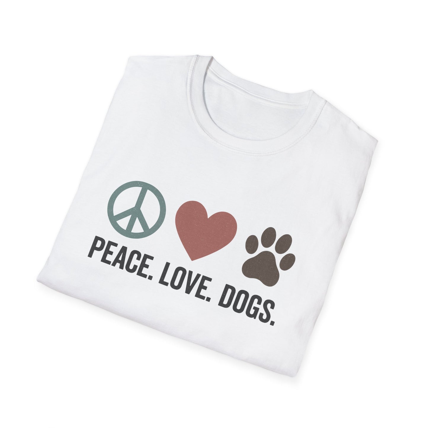 "Peace Love Dogs" Cute Pet Lover's Tee