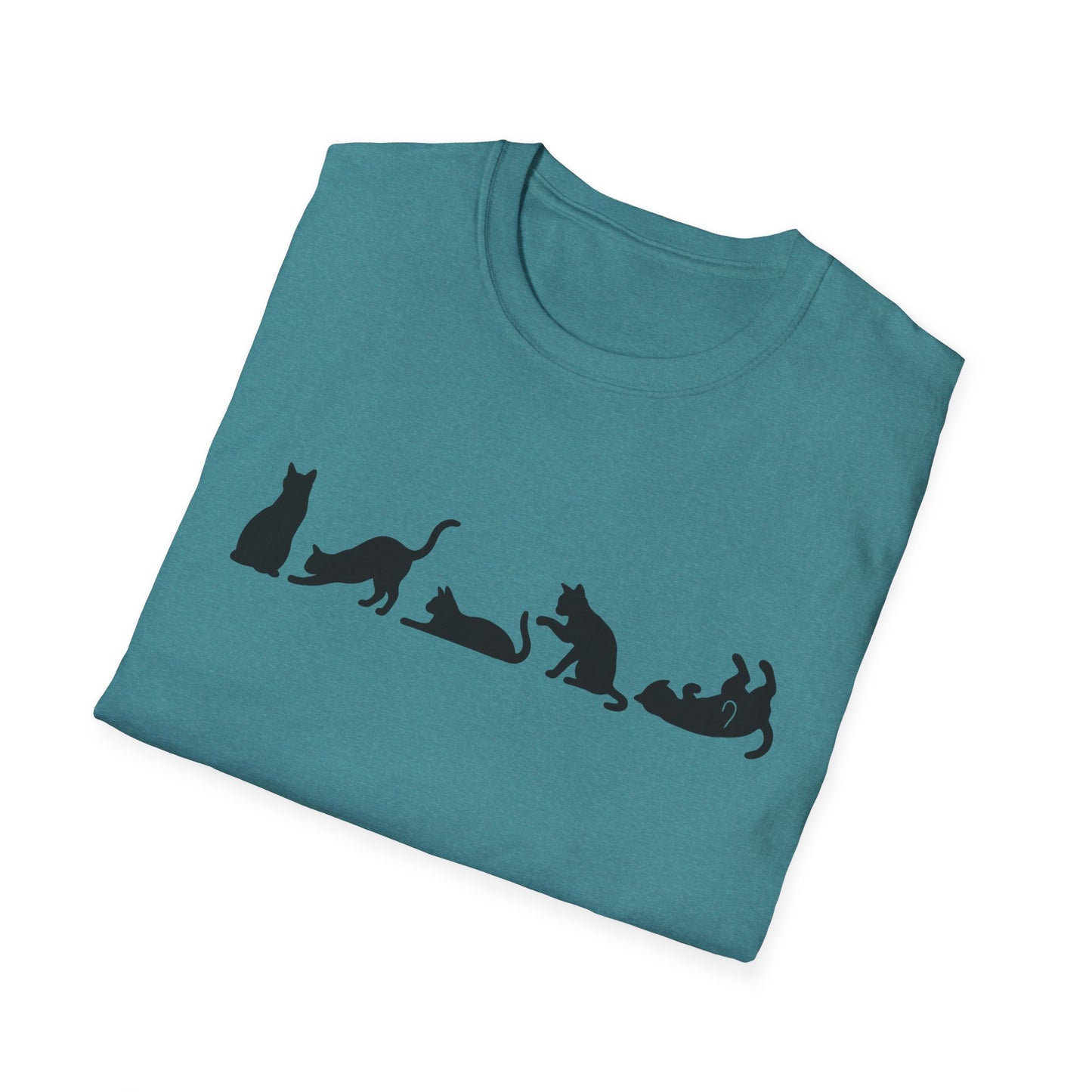 Halloween Cat Lover's Cat Silhouette Softstyle Tee-Shirt