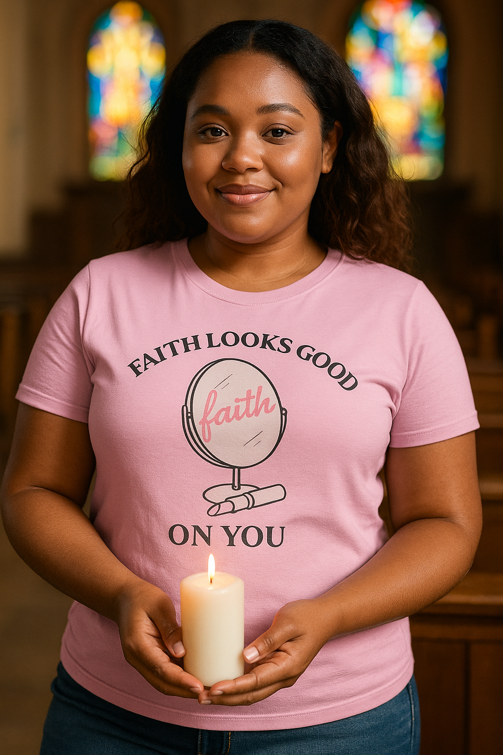 "Faith Looks Good on You" Inspirational Tee-Shirt