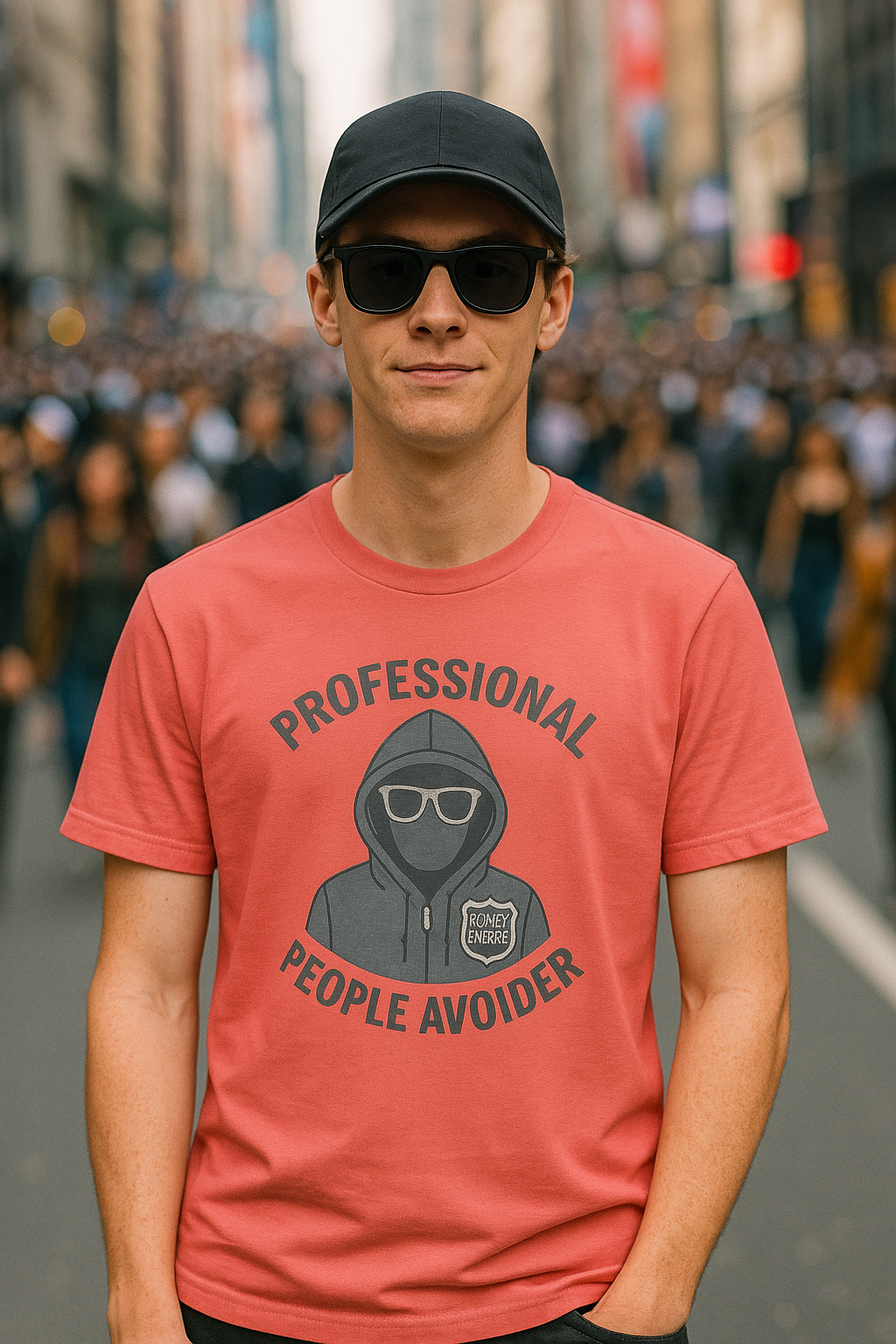 "Professional People Avoider" Snarky Casual T-Shirt