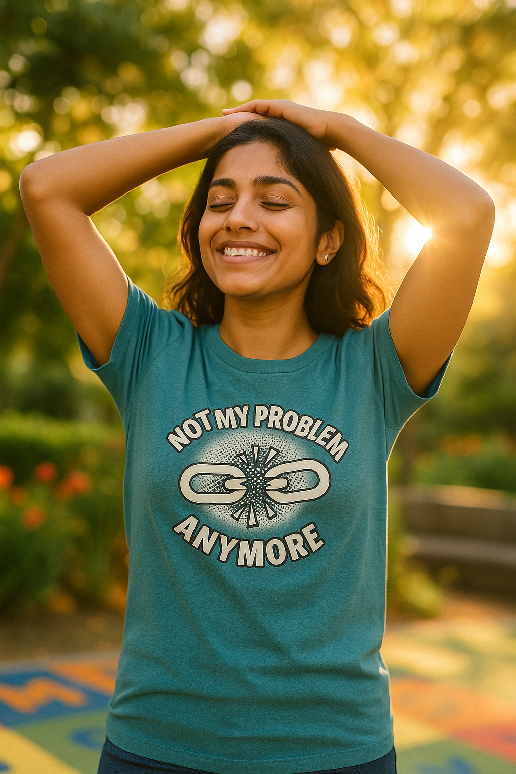 "Not My Problem Anymore" Broken Chains Casual Tee-Shirt