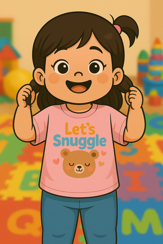 TODDLER's Cute "Let's Snuggle" Cozy Tee-Shirt