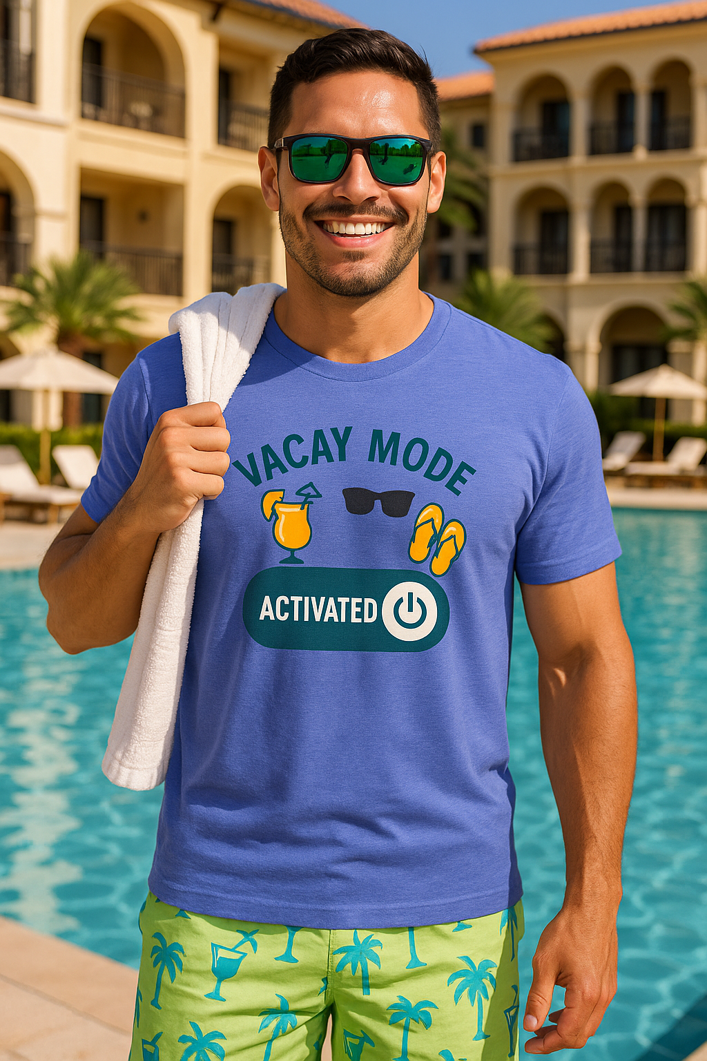 "Vacay Mode Activated" Summer Vibes Casual Tee-Shirt for Him or Her