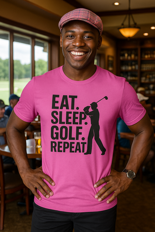 "Eat Sleep Golf Repeat" Golf Lover's T-Shirt