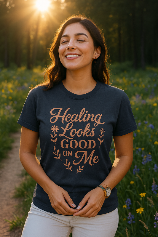 "Healing Looks Good on Me" Softstyle Positivity Tee-Shirt