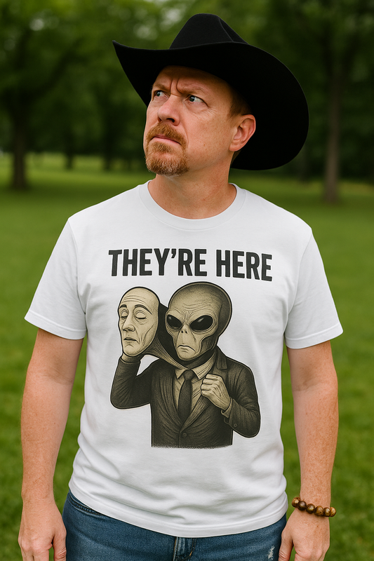 Alien Humor Unisex T-Shirt, Funny Graphic Tee, Costume Party Shirt, Pop Culture Apparel, Gift for Sci-Fi Lovers