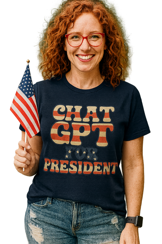 "Chat GPT for President" Softstyle Casual Tee-Shirt