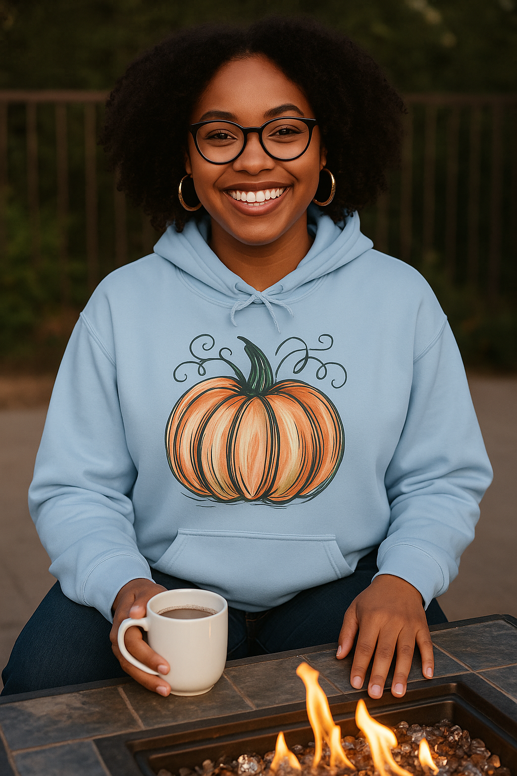 Pumpkin Patch Halloween Fall Graphic Hoodie
