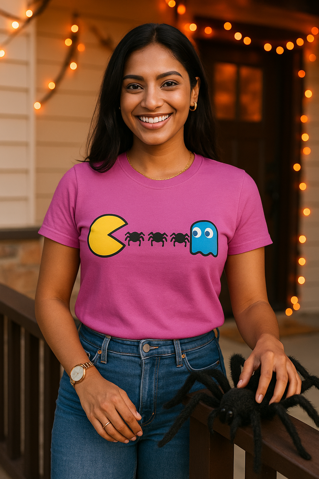 Retro Halloween Video Gamer Casual Tee-Shirt