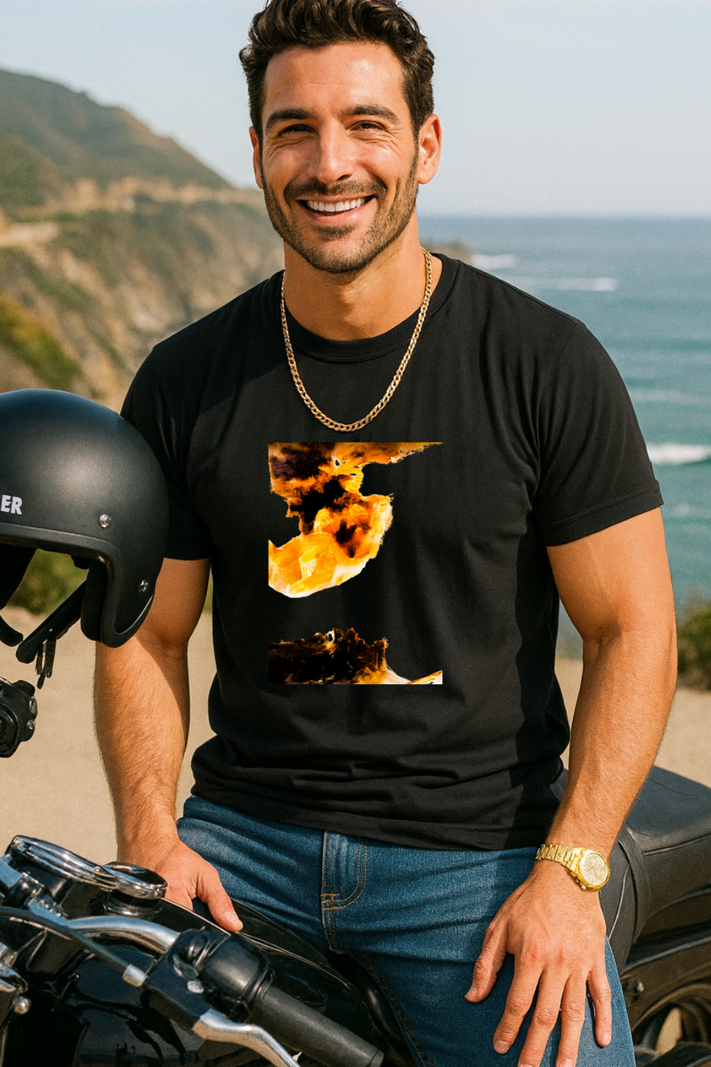 Authentic 1960s-Era Art Tee Shirt - "Magnificent Maelstrom"