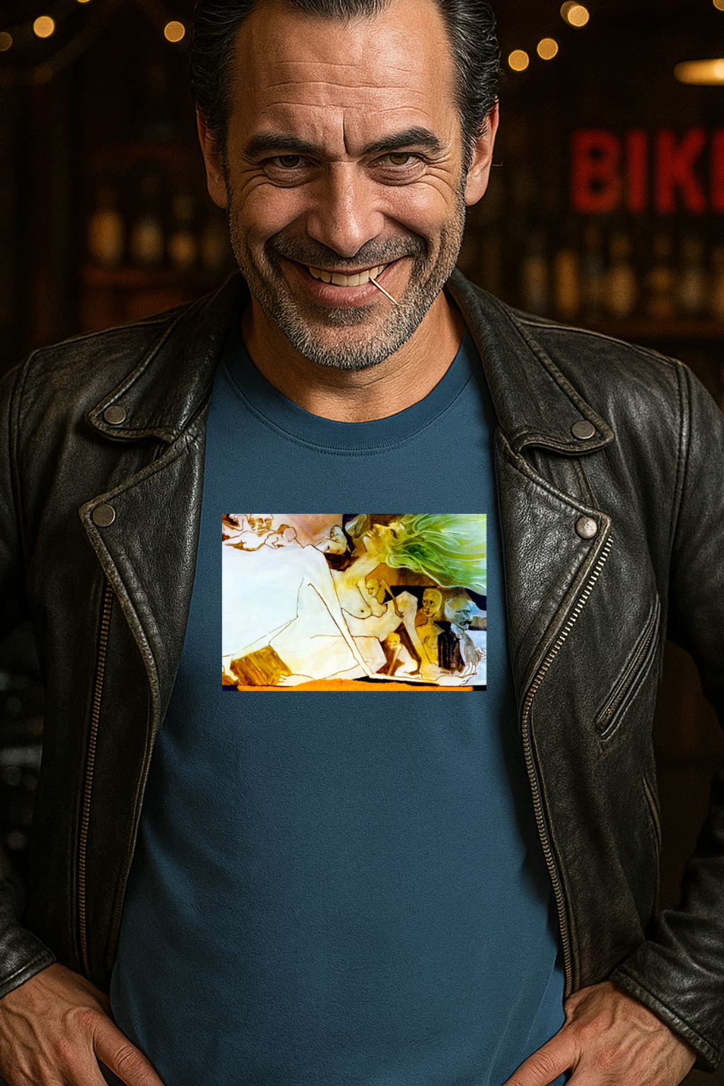 Authentic 1960s-Style Artwork Tee-Shirt - "Hedonism"