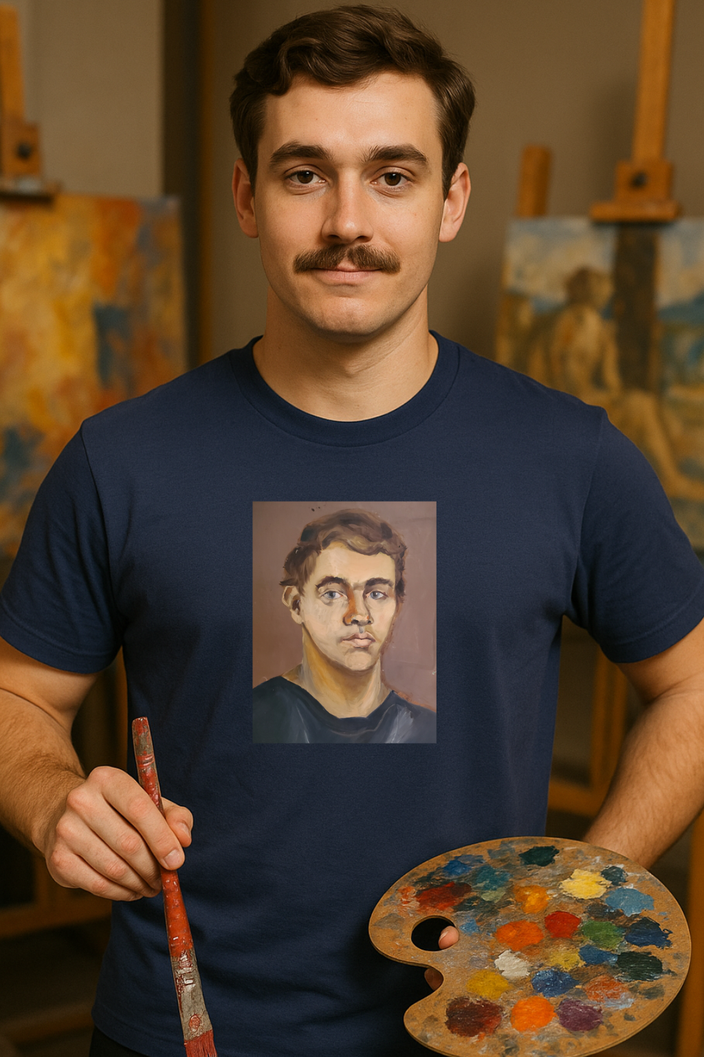 Retro 1960s Artistic Self-Portrait - "The Artist"