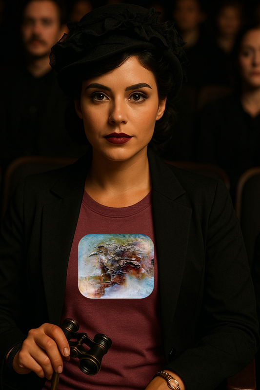 Nature-Inspired Authentic 1960s Painting Print Tee - "Dark Omen"