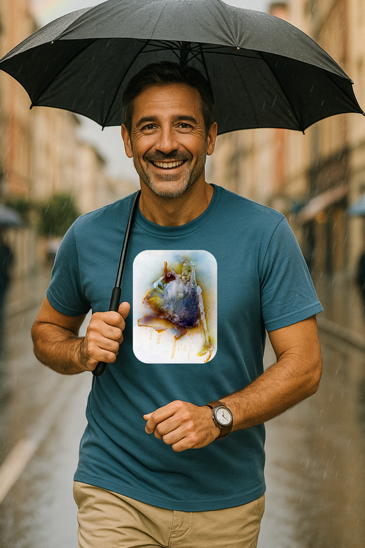 Creative 1960s Impressionistic Artwork Tee - "Sideshow"