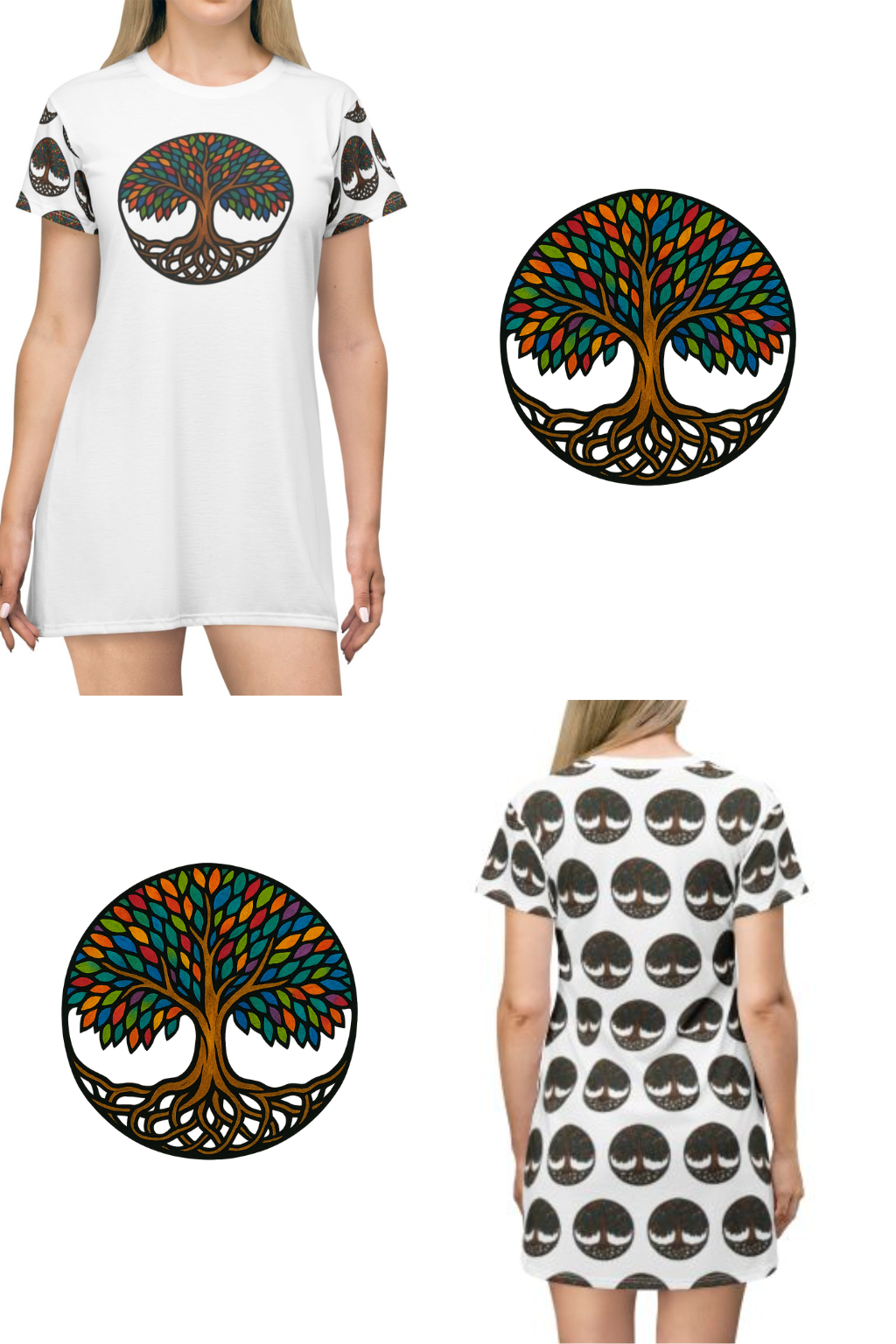 Yggdrasil, Tree of Life Bedtime Tee-Shirt Dress
