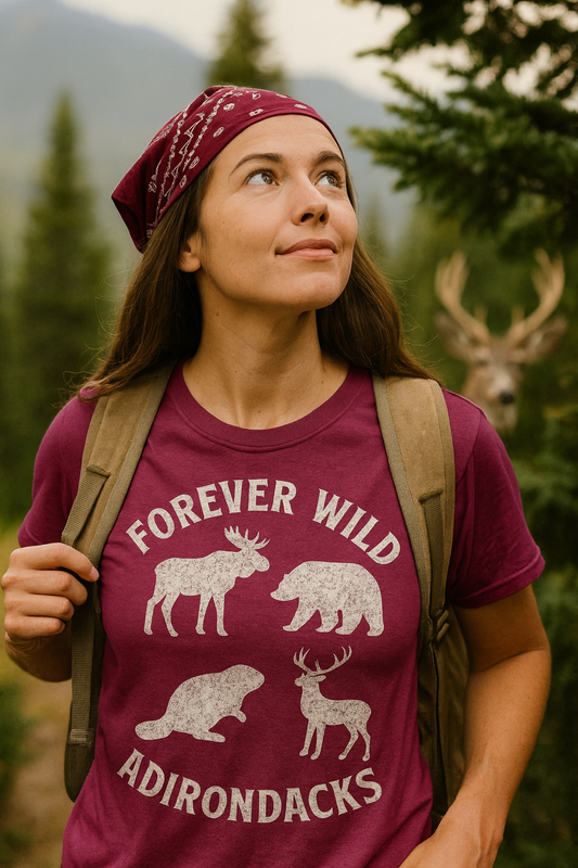 Adirondack Wildlife Softstyle Tee-Shirt - "Forever Wild"
