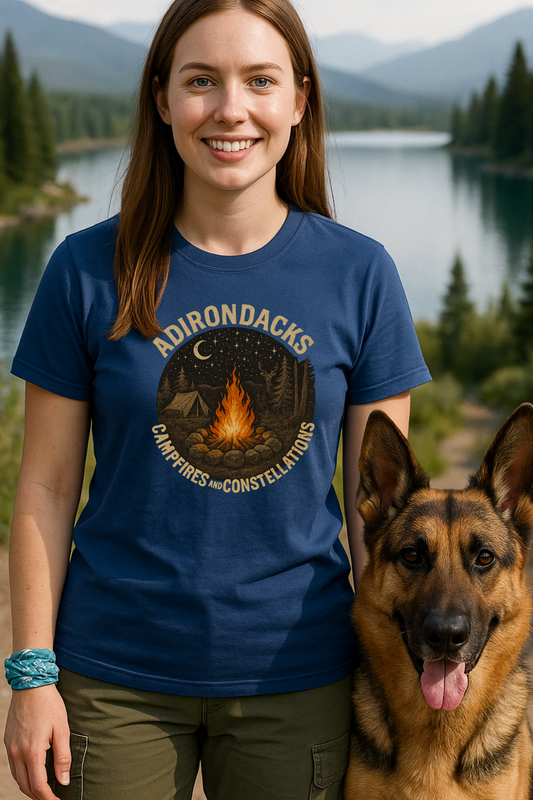 Adirondacks Outdoorsman Softstyle Tee-Shirt - "Campfires and Constellations"