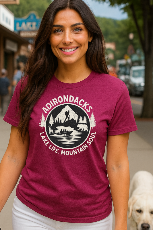Adirondacks Lake Life T-Shirt - "Lake Life, Mountain Soul"