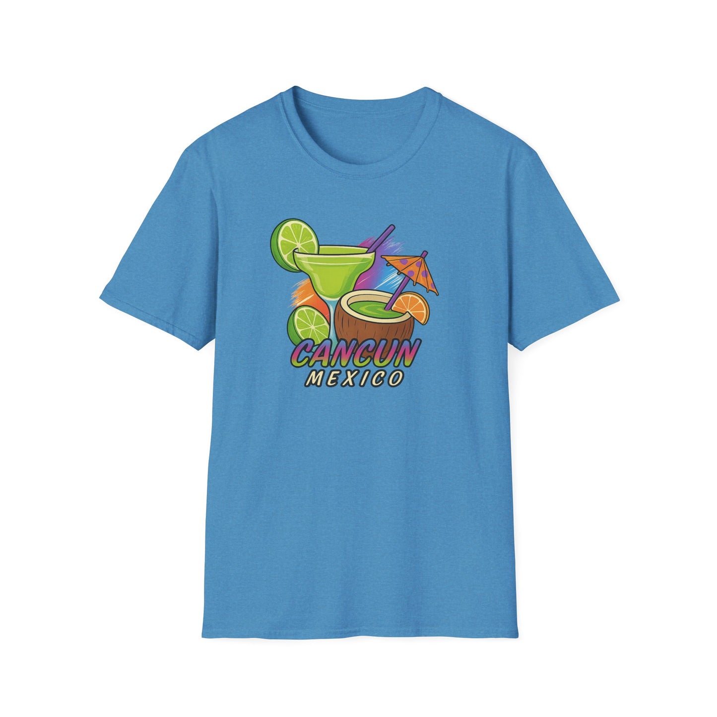 Cancun Beach Time, Cocktails, and Fun Tee-Shirt for Him or Her