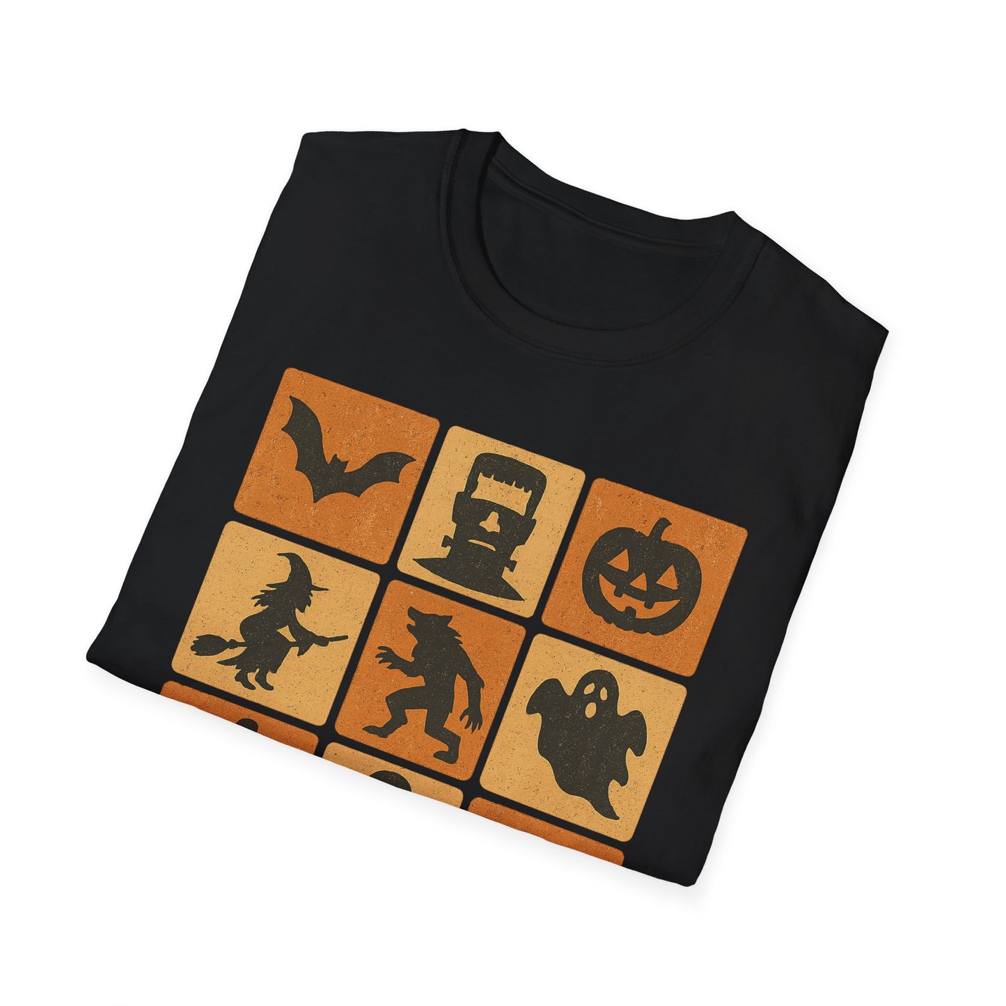 Halloween-Themed Monster Graphic Tee Shirt